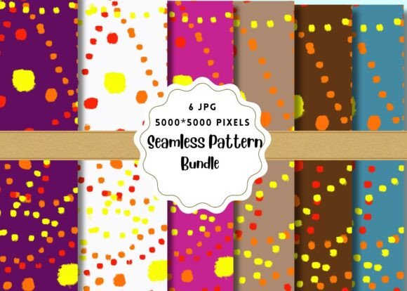 Artsy Polka Dots Seamless Patterns