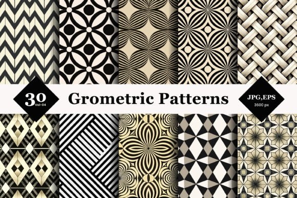 Black White Geometric Patterns 04: Elevating Design Through Minimalist Precision