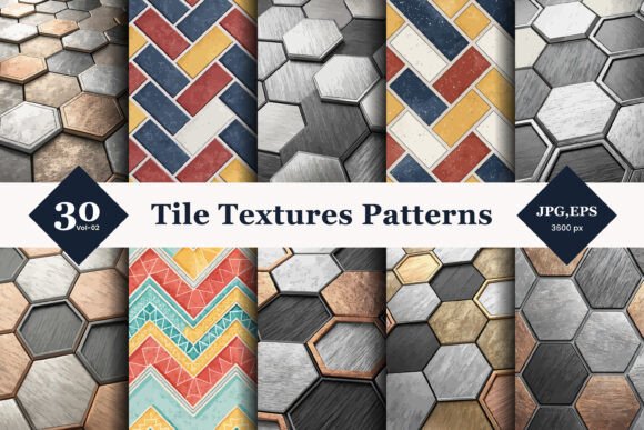 Brick Tile Texture Seamless Patterns 2: Elevating Design Projects with Authentic Materiality