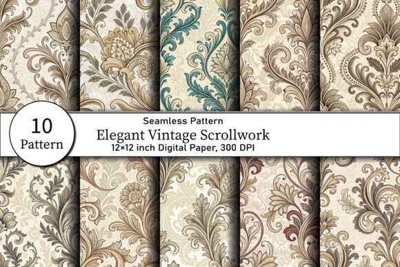 Elegant Vintage Scrollwork Patterns