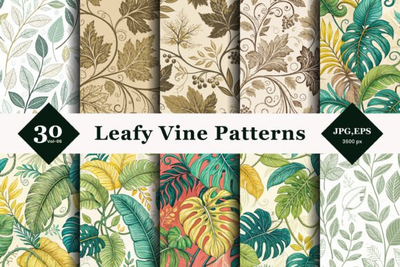 Leafy Vine Seamless Patterns 06: A Strategic Approach to Organic Design Integration