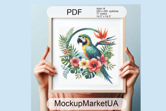 Perrot Cross Stitch Patterns PDF Bird: Elevating Visual Design with Digital Assets
