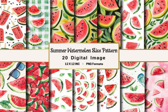 Summer Watermelon Slice Patterns