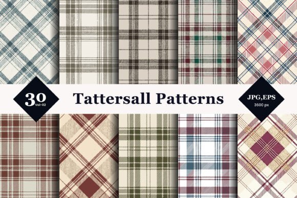 Tattersall Style Seamless Patterns 02