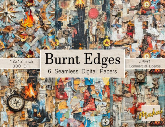Unleash Your Inner Explorer: The Art of Camping Collage Seamless Patterns