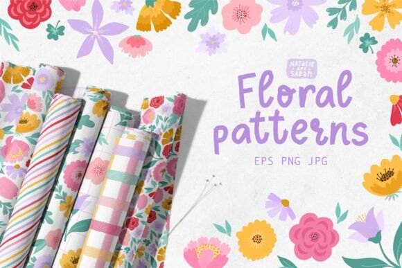 Unlocking Creative Potential with 5 Floral Seamless Patterns EPS PNG JPG