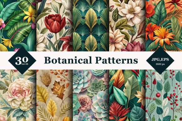 Unlocking the Potential of Botanical Seamless Patterns 05 for Modern Design Projects